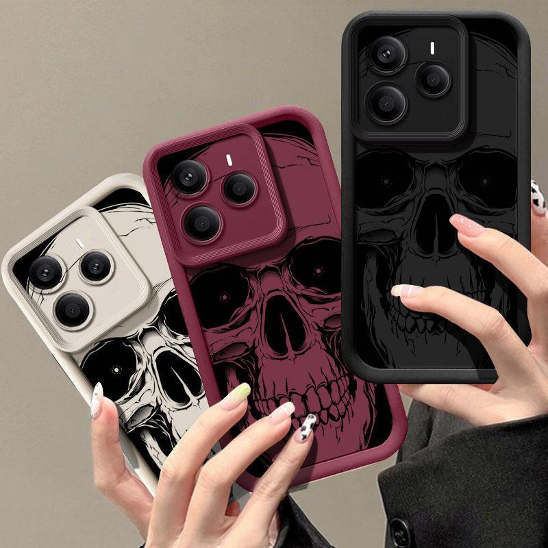 Cool Black Skull Print Phone C - огляд і ціна Phone Cases Xiaomi 15