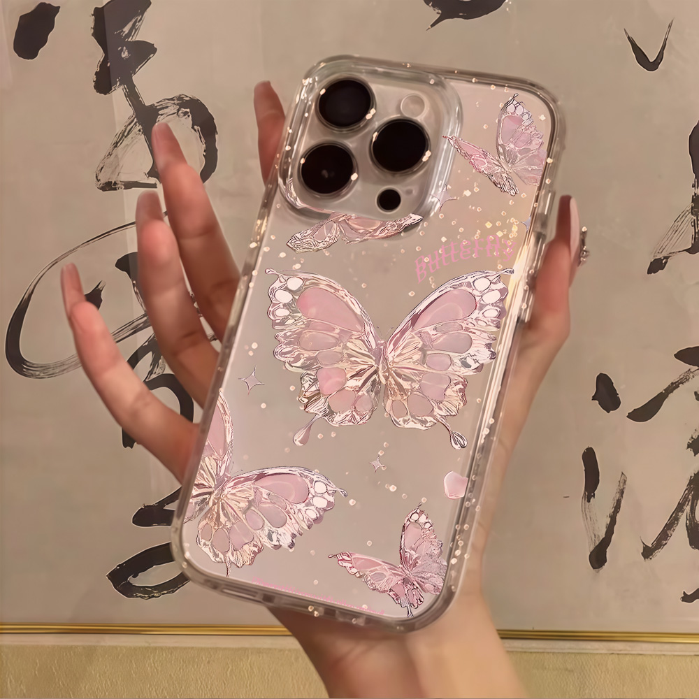 Pink Butterfly Clear Glitter P - огляд і ціна Phone Cases Xr Iphone