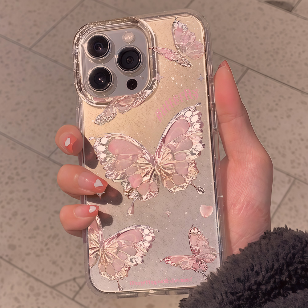 Pink Butterfly Clear Glitter P - огляд і ціна Phone Cases Xr Iphone