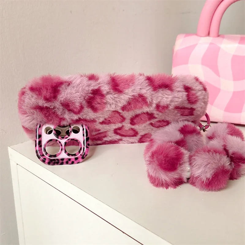 Fashion Leopard Furry Plush Le - огляд і ціна Phone Cases Iphone 13