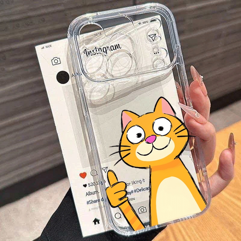 Cute Cartoon Orange Cat Phone  - огляд і ціна Phone Cases Xiaomi 15